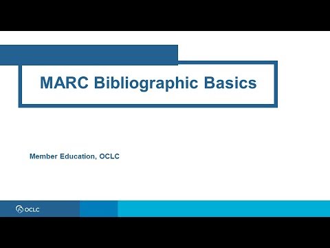 Marc Bibliographic Basics