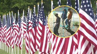 Community replaces stolen, vandalized flags at Salisbury veterans park ahead of Memorial Day