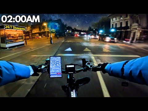 Starting My Shift At Midnight Delivering Takeaways On My E-Bike - London Never Sleeps!