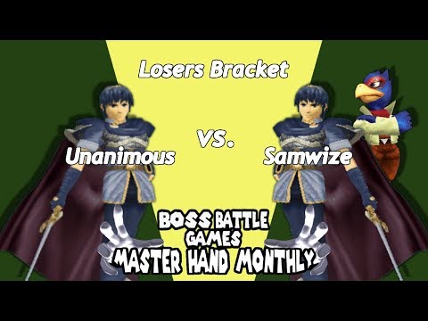Unanimous (Marth) vs Samwize (Marth, Falco) - Melee Singles - Master Hand Monthly July 2018