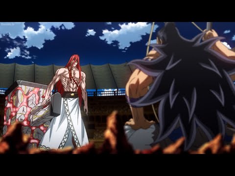 Lu Bu kneels before the power of Thor, Thor gives Lu Bu death - 呂布はトールの力の前にひざまずき、トールは呂布に死を与える