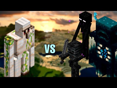 Warden vs Mutant Mobs vs Mutant Iron Golem ( Minecraft )