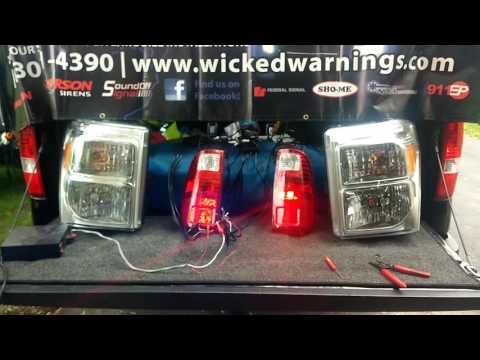 LED HAW DEMO 16 STROBES IN SUPERDUTY www.WickedWarnings.com
