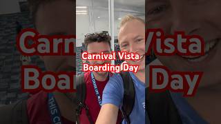 Carnival Vista Boarding Day: Celebration Key, here we come! John Heald and Christine Duffy on board.