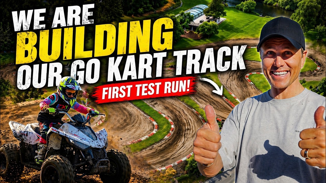 WE DESIGNED OUR GO KART TRACK… FIRST TEST! VLOG 1134