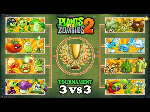 PvZ 2 Tournament Random Team Plants 3 VS 3  -  Who Will Win?