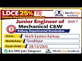 LDCE 25 TQ JE Mechanical C W NER Gorakhpur Workshop Exam Date 28 12 25 Shift 1