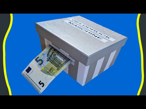 Gelddruckmaschine Box als kreative DIY Geschenkidee für Geburtstag oder Hochzeit