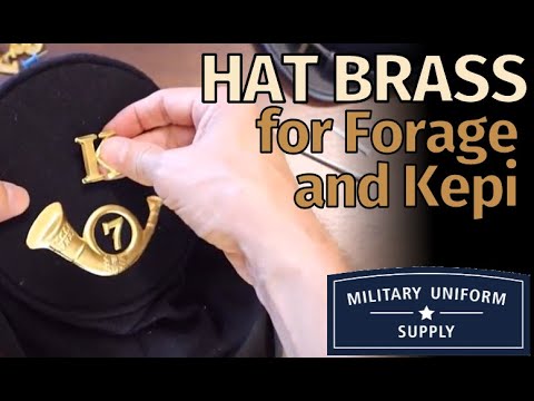 Reproduction Forage Cap & Kepi for Reenactors - Civil War Hat Brass Regimental Numbers and Insignia