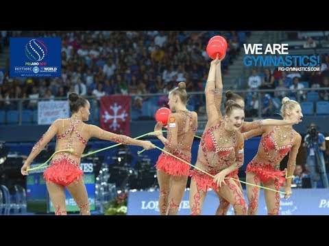 2017 Rhythmic Worlds, Pesaro (ITA) - Group Apparatus Final, 3 Balls+2Ropes, Highlights