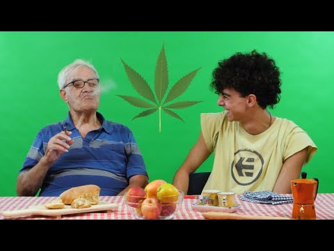 Grandparents smoke for the first time with their grandchildren