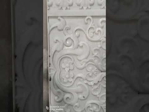 White carved cnc works on marble, for home