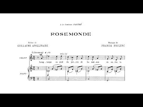 Poulenc: Rosemonde, FP 158 (Cachemaille)