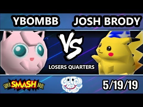 GOML 2019 SSB64 - YBOMBB (Yoshi, Falcon, Puff) Vs. Josh Brody (Pikachu) Smash 64 Tournament LQ