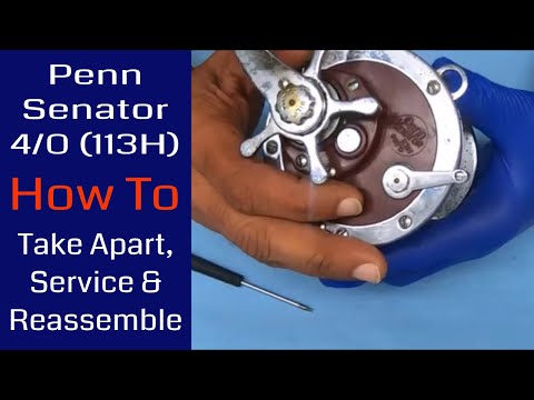 Penn Senator 4/0 (113H) Fishing Reel - How to take apart, service and reassemble