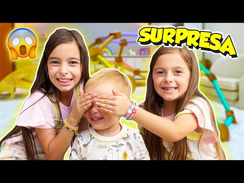 Laurinha e Helena e mamãe fizeram uma surpresa para o Gabriel 💋 JÉSSICA GODAR E LAURINHA E HELENA