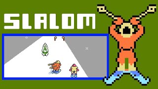 Slalom (NES) video game version | Mount Nasty mode session for 1 Player 🎮