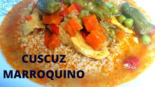 Como Fazer CUSCUZ MARROQUINO em casa / Cuscuz com frango e legumes