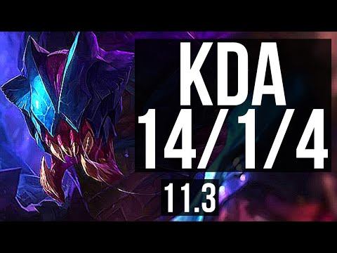 REK'SAI vs NIDALEE (JUNGLE) | 14/1/4, 1.8M mastery, 600+ games, Legendary | BR Master | v11.3