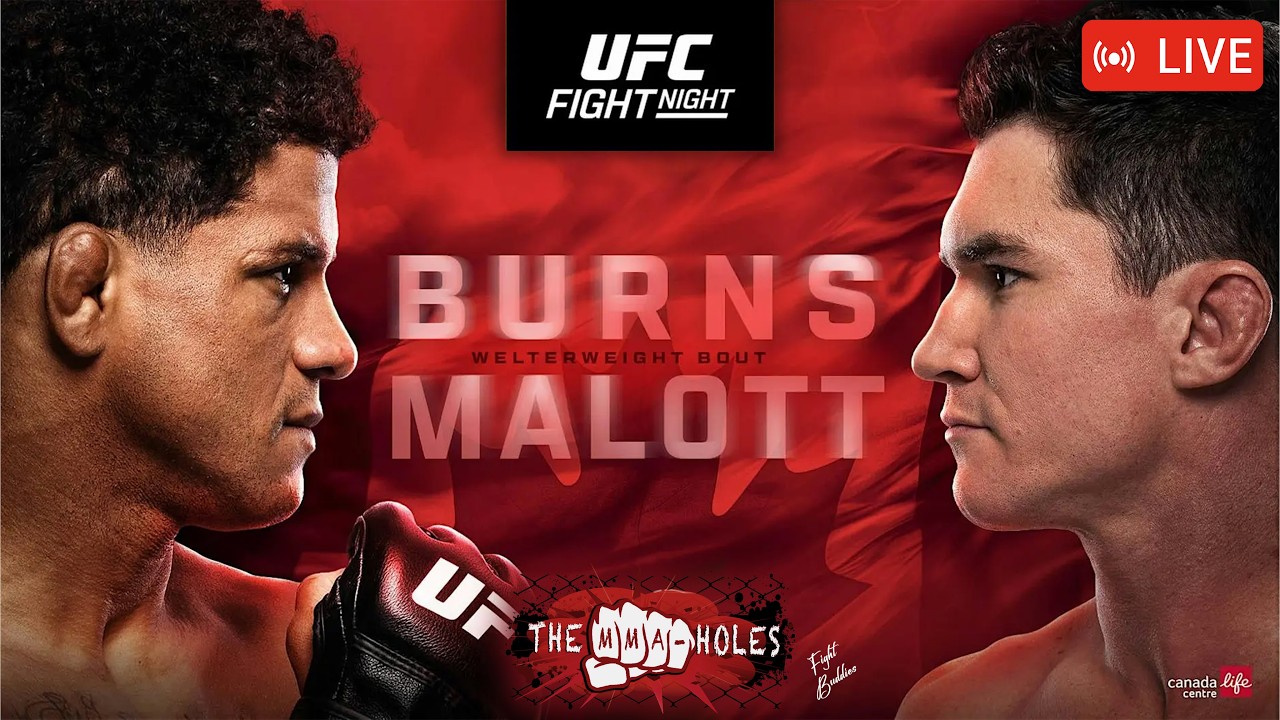 🔴UFC WINNIPEG: GILBERT BURNS x MIKE MALOTT | LIVE STREAM
