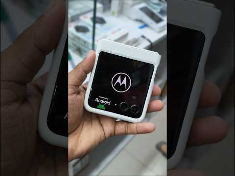 Motorola Razr 60 pantone lightest colour ✨ With White Cover Hands-on #motorola #unboxing #flipphone
