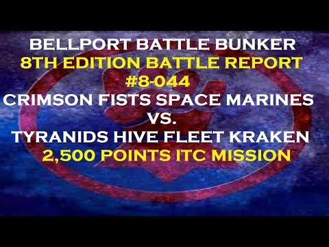 8th edition Battle Report #8 044 Crimson Fists Space Marines vs  Tyranids new codex