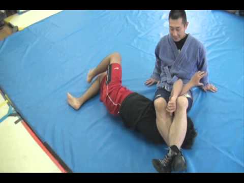 サンボ 十字固め（脚の締め方の練習１）　どこが痛い？ SAMBO Самбо