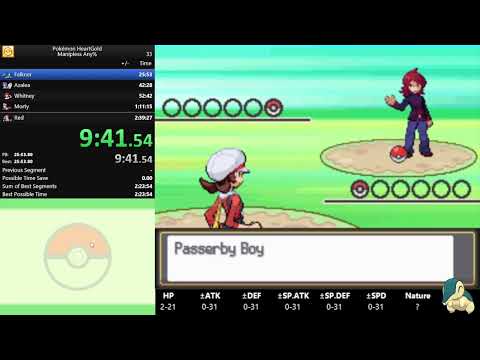 Pokémon HeartGold Manipless Any% in 2:32:47 [Current PB]