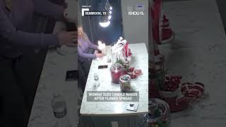 Download lagu Candle brand sued after woman claims it exploded, leaving her with severe burns (Warning) #shorts mp3