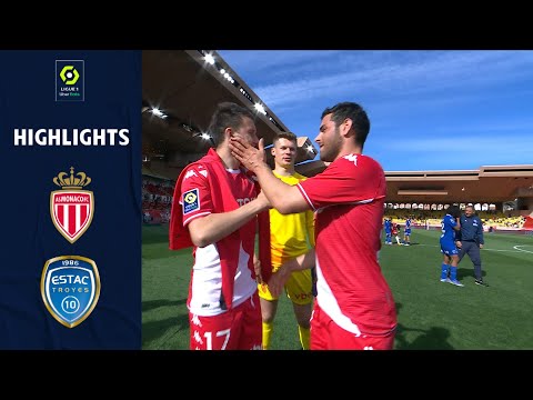 AS MONACO - ESTAC TROYES (2 - 1) - Highlights - (ASM - ESTAC) / 2021-2022