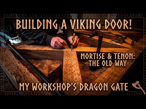 Building a Viking workshop door. (Full build, no talk, no music)