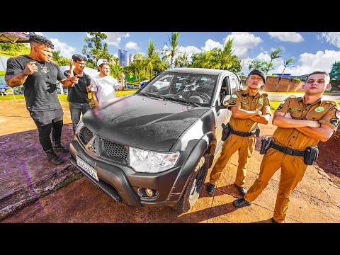 REAÇÃO DOS MEUS AMIGOS AO VER MINHA CAMINHONETE TODA BALEADA!