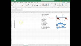 Video 6 - Plotting the SF and BM diagram for Example 1c in Excel