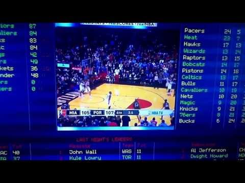 Chris Bosh 3 pointer to beat the Blazers