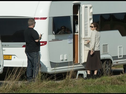 Emma Watson on the set of Colonia Dignidad in Luxembourg without makeup