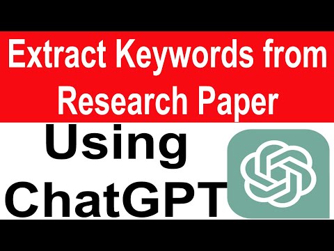 Get Keywords from Abstract of Research Paper using ChatGPT