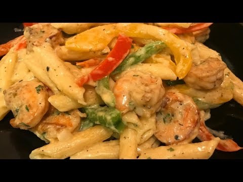 Rasta Pasta With Shrimp | Creamy and DELICIOUS ❤️💚💛
