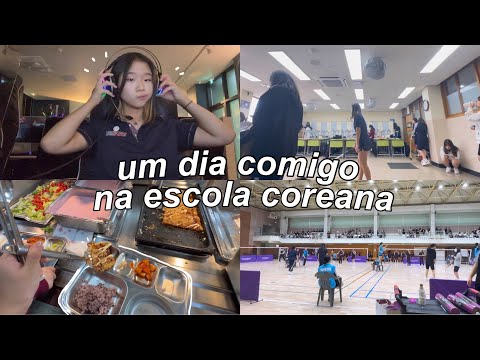 um dia inteiro cmg na escola coreana 🇰🇷 | almoço da escola, faxina, after school vlog etc