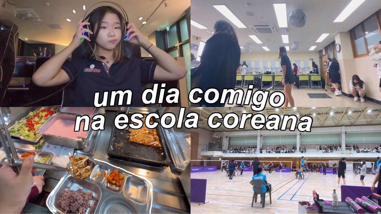 um dia inteiro cmg na escola coreana 🇰🇷 | almoço da escola, faxina, after school vlog etc