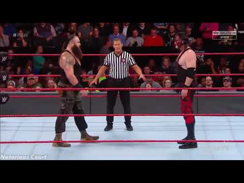 Braun strowman vs kane, full match on raw