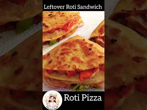 Best Leftover Roti Recipe in 3 mins | Easy & quick Breakfast | Roti Pizza | #shorts