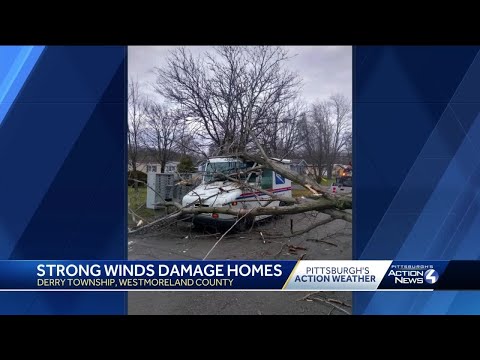 Strong winds damage homes in Derry Township