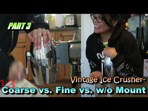 Vintage Ice-O-Mat Crusher- Crushing Coarse vs. Fine Ice and Making a Drink (PART 3)