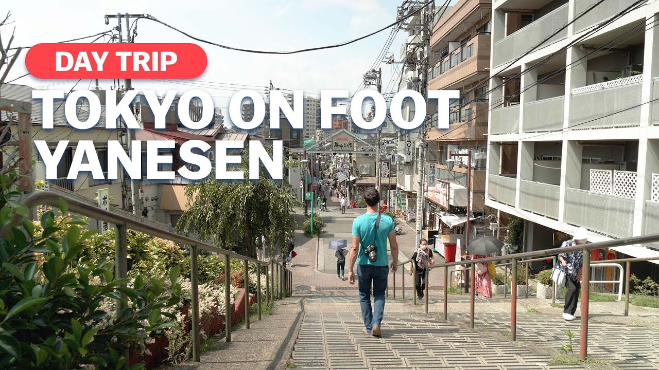 Dive into the charm of Yanesen district as a tourist explores its hidden gems in this video.