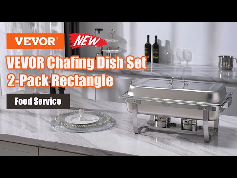 Capacity: 8 litre rectangular 8l stainless steel chafing dis...