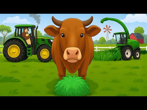 Feeding the Cows! A New Day Begins on the Farm – Tractor in Action 🚜!
