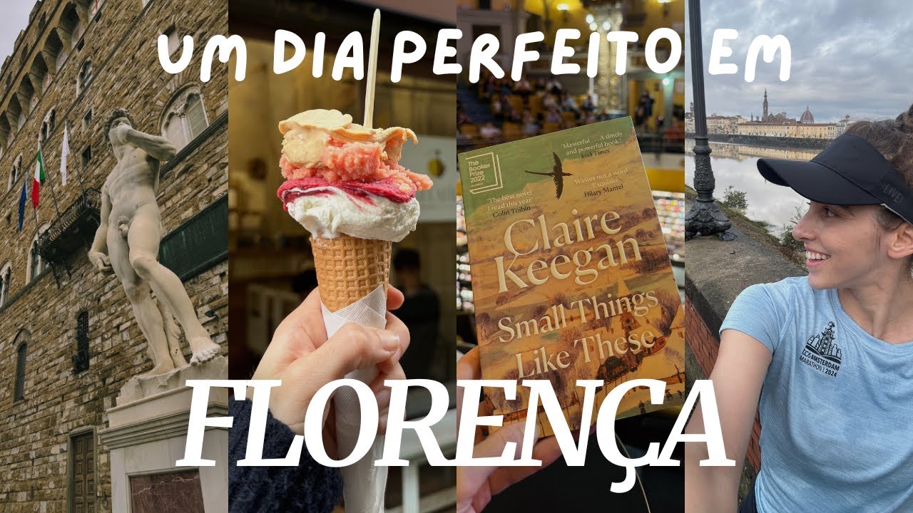 Um dia em Florença 🤌🏻 comida italiana, livrarias incríveis, corrida e mais 📚