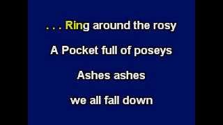 Ring Around The Rosy, Karaoke video with lyrics, with demo singer