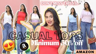 Casual *cute* top try on haul 😍| UPTO 60% off | Priyanka Prajapati