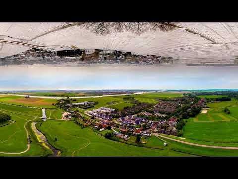 360º view summer vs winter Spijkenisse The netherlands (drone art)